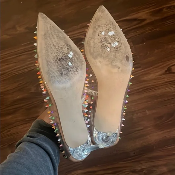 Steve Madden Clear Studded Heels - Picture 4 of 4